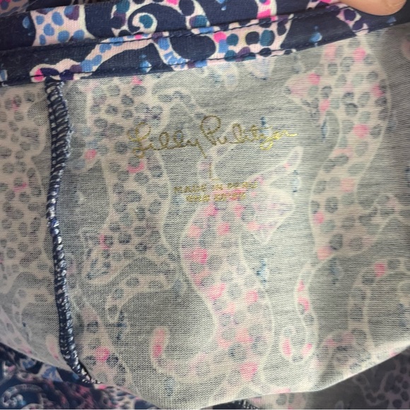 Lilly Pulitzer Blue Cat Short Sleeve Dress Size Large - Picture 3 of 9